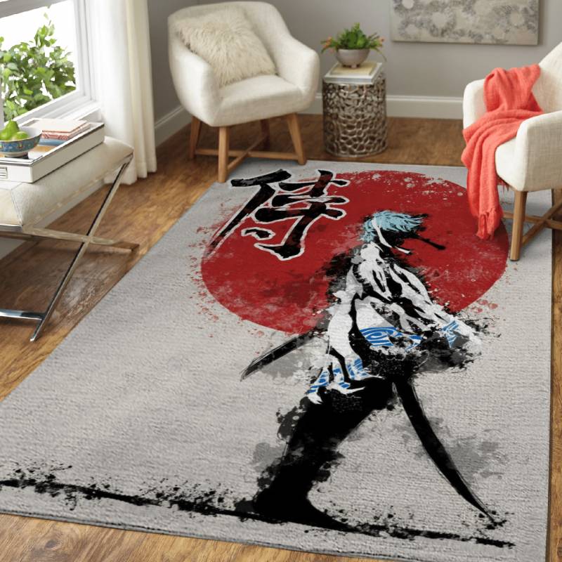 White Demon Samurai Anime Area Rug – Carpet