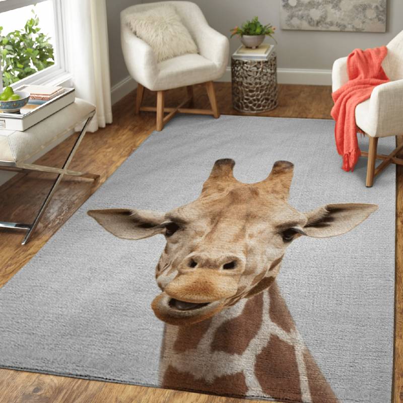 Giraffe Colorful – Animals Colorful Area Rug Carpet