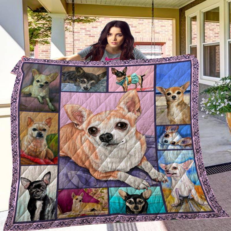 A BC – DOG Chihuahua Quilt Blanket