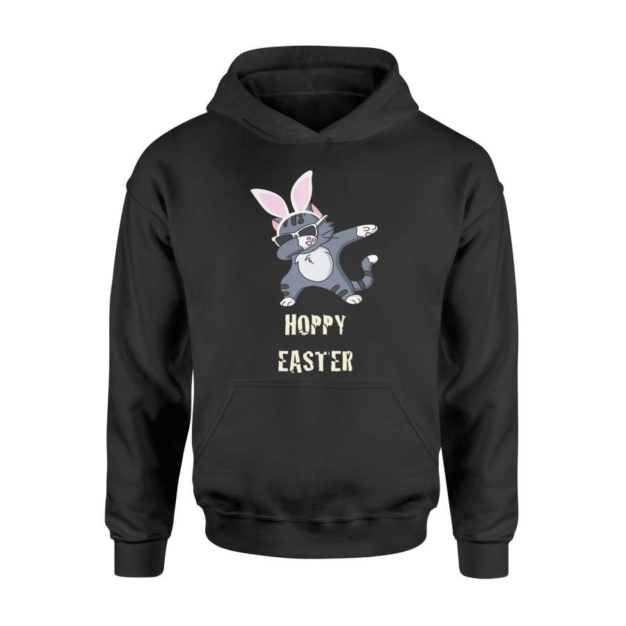 Boy’s Hoppy Easter Dabbing Cat Bunny , Cute Easter Gift Hoodie