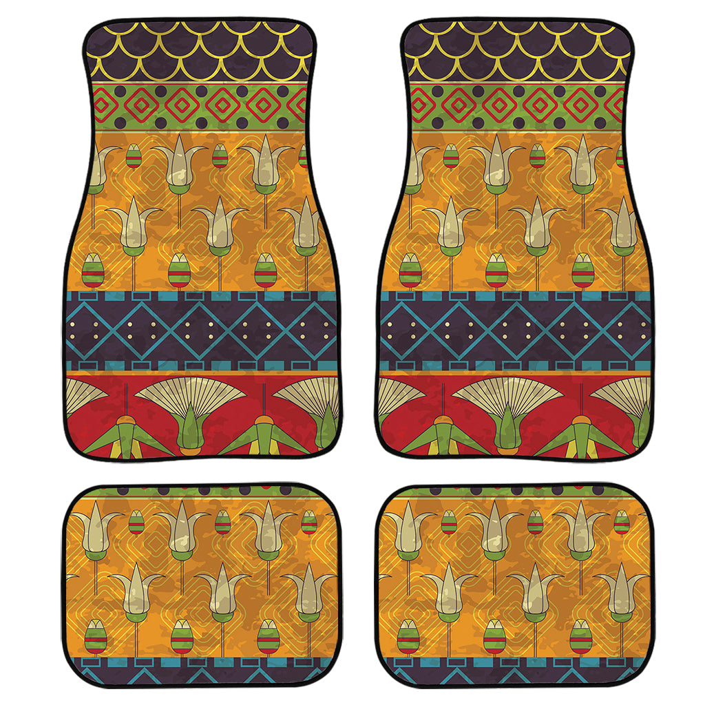 Egyptian Tribal Pattern Print Front And Back Car Floor Mats, Front Car Mat