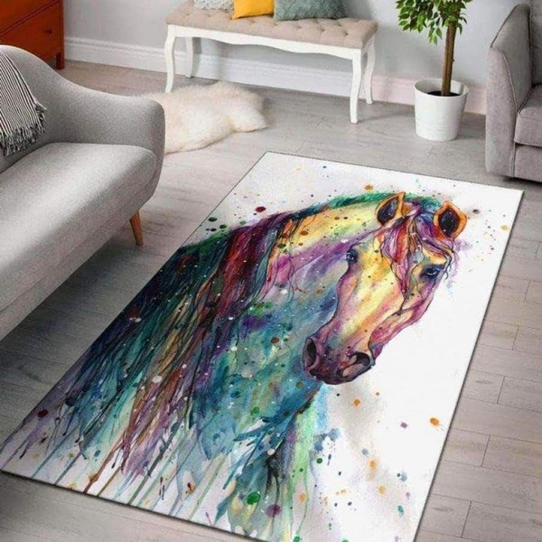 Custom Areas Rug Horse Color Rug - Gift For Family