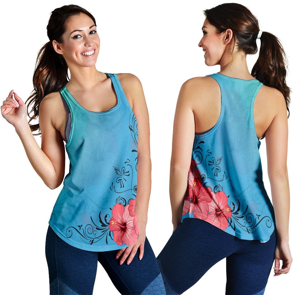 Hawaii Hibiscus Flower Red Racerback Tank Ha40887