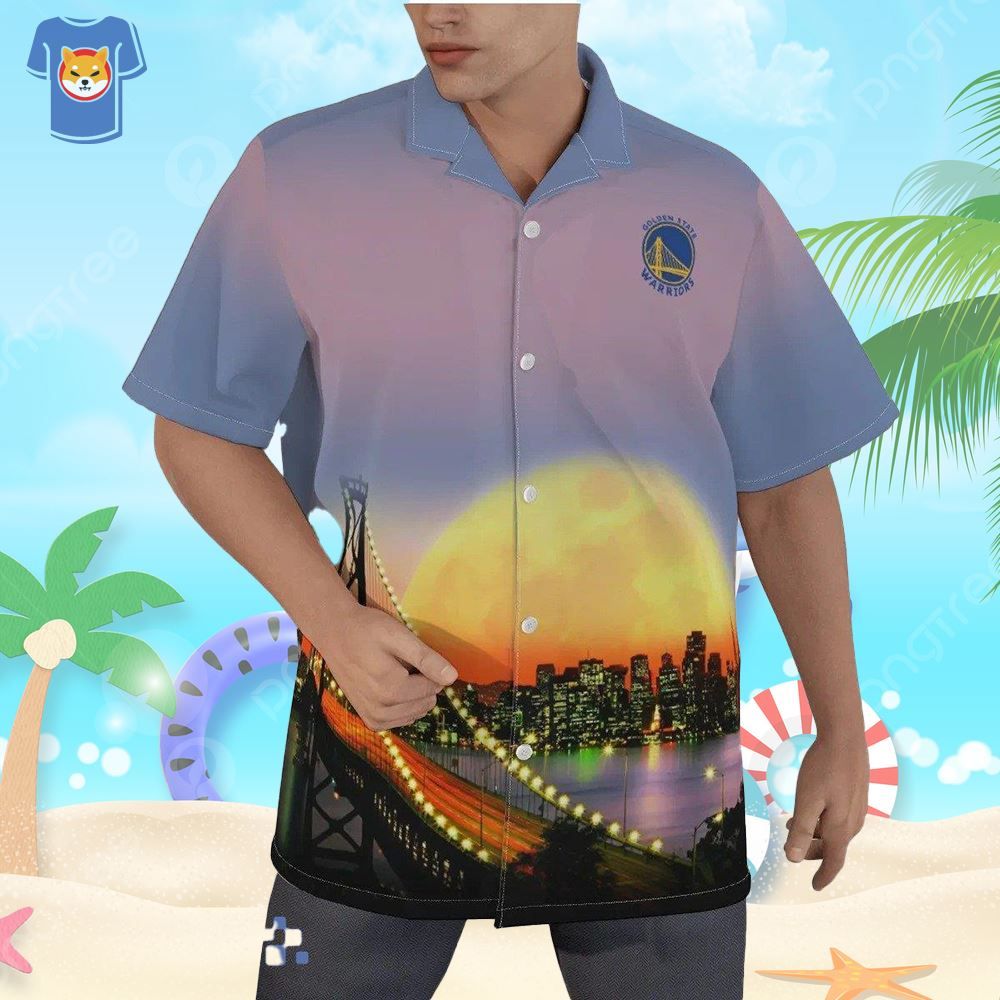 Golden State Warriors NBA City Art Hawaiian Shirt