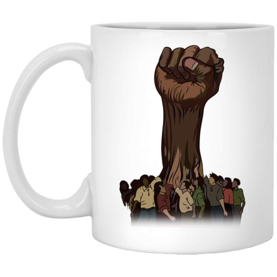 African American Coffee Mug People Strong Hand 11oz – 15oz Black Mug