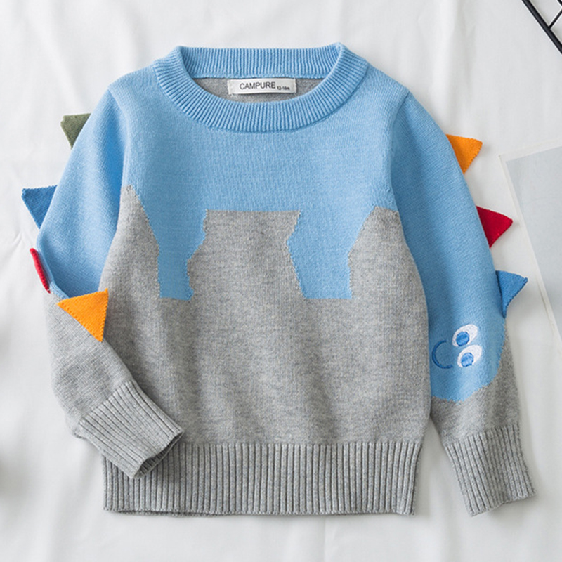 2022 Autumn Winter Boys Girls Long Sleeve Fox Knitted Sweater 1-7Yrs Boys Girls Sweaters 100% Cotton Baby Girls Kids Sweater alx