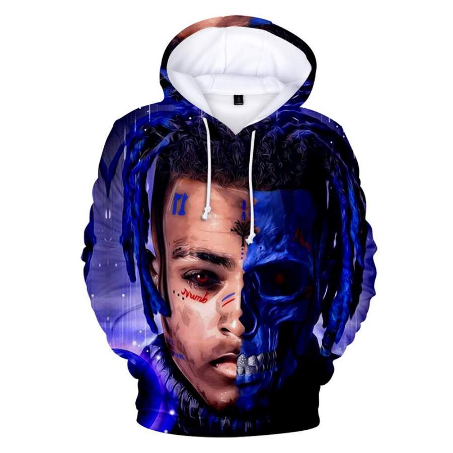 XXXTentacion Hooded Loose Sweatshirt Adult Print Fleece Catching Pullover