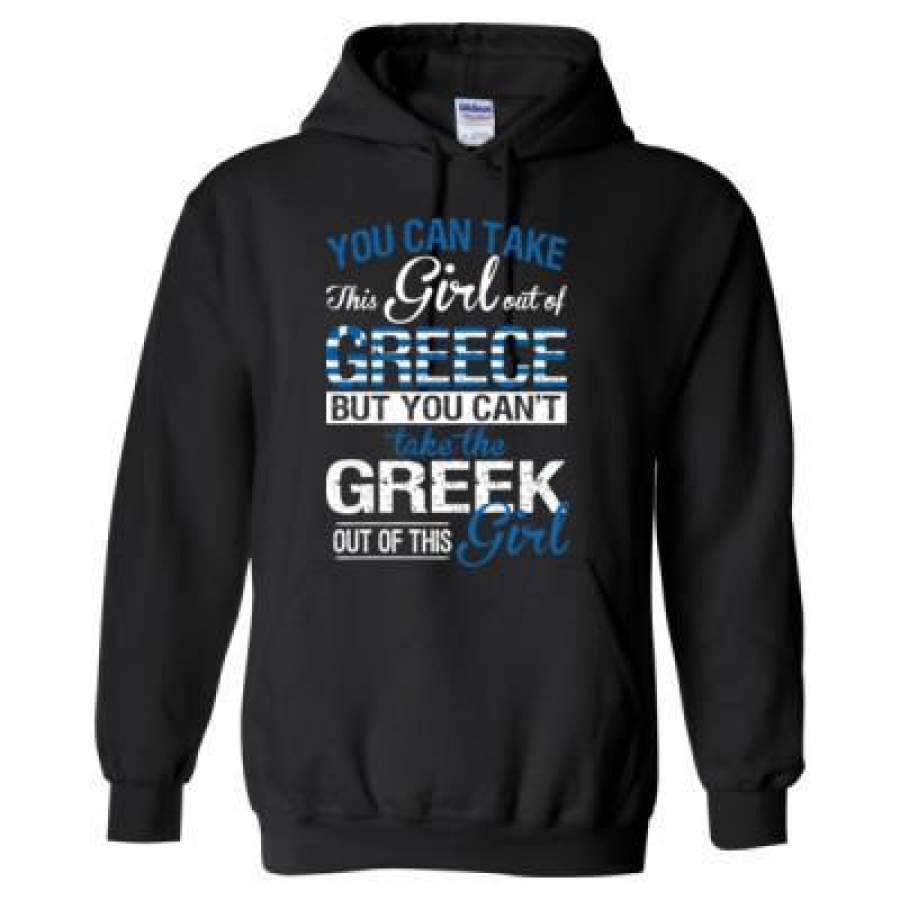 AGR You Can Take The Girl Out Of Greece But You Cannot Take The Greek Out Of This Girl – Heavy Blend™ Hooded Sweatshirt