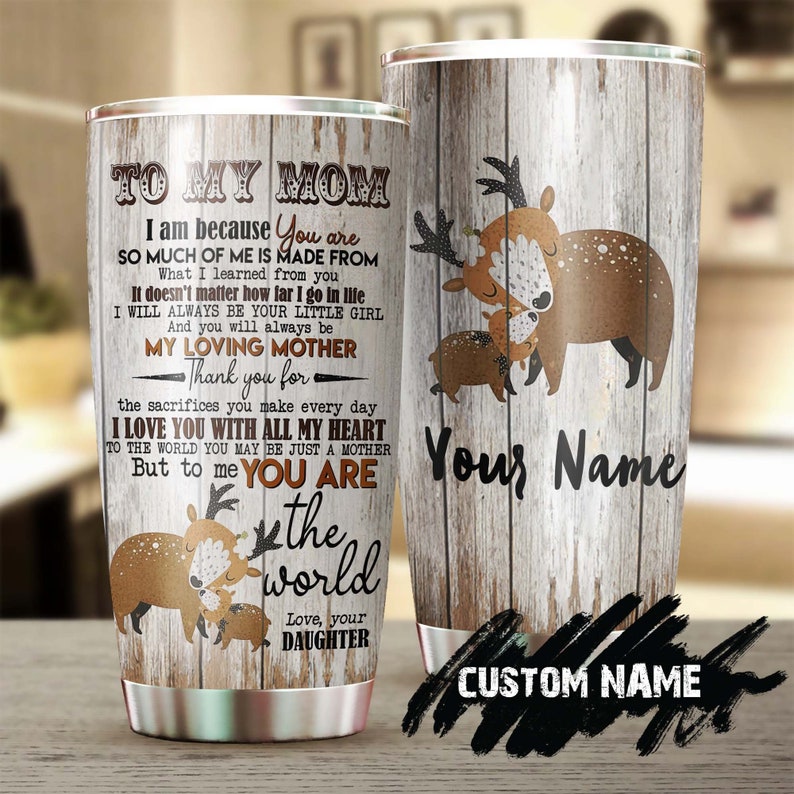 To My Mom I Love You With All My Heart Personalized Tumbler-Birthday Gift Christmas Gift Mother’S Day Gift For Mom From Son Daughter