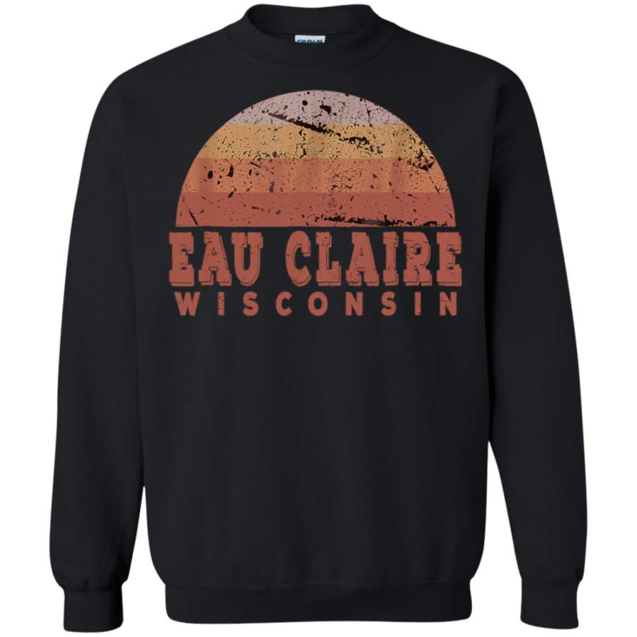 AGR Eau Claire Wisconsin Retro Vintage Sunset Sweatshirt