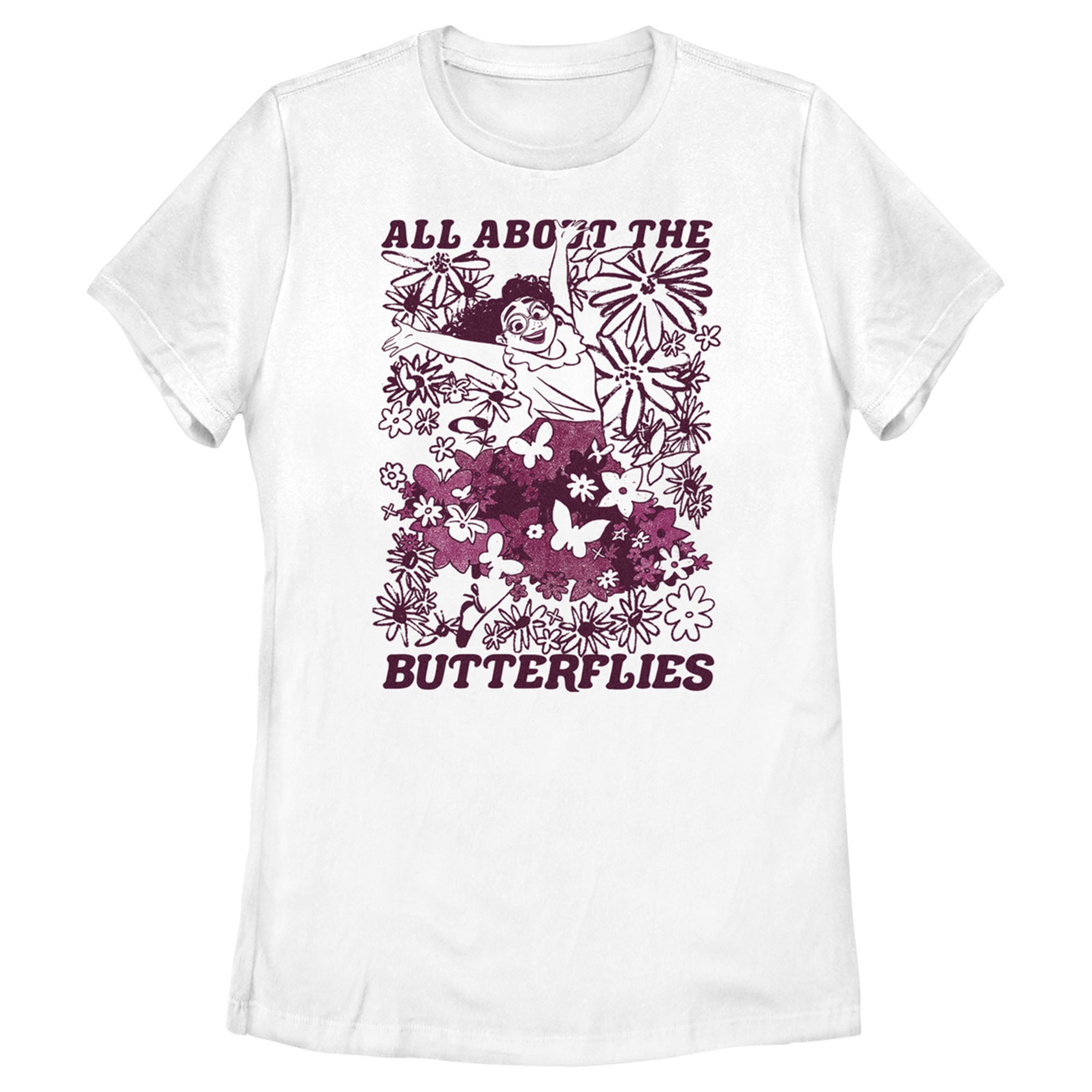 Women’S Encanto Mirabel All About The Butterflies Sketch T-Shirt