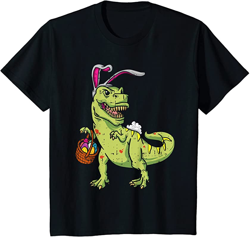 Kids Bunny Dinosaur Easter Day Cute T-Rex Egg Hunter Boys Kids T-Shirt