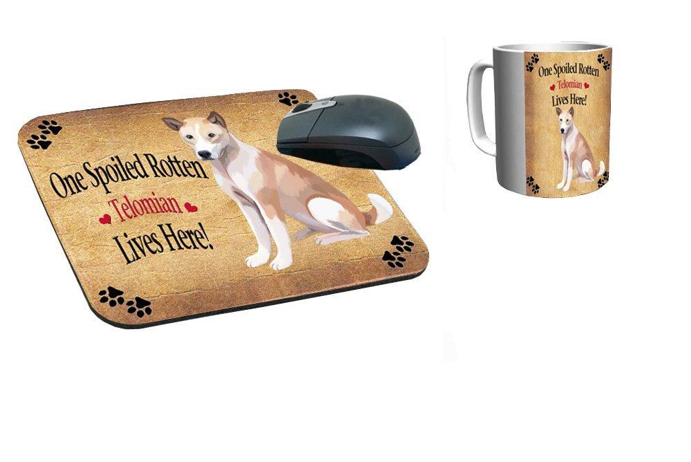 Spoiled Rotten Telomian Puppy Dog Mug & Mousepad Combo Gift Set