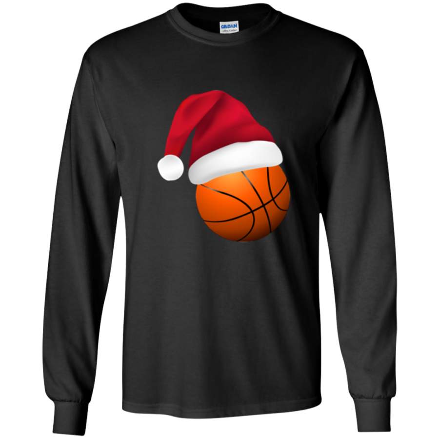 Basketball Santa Hat – Christmas Gift LS/Hoodie/Sweatshirt
