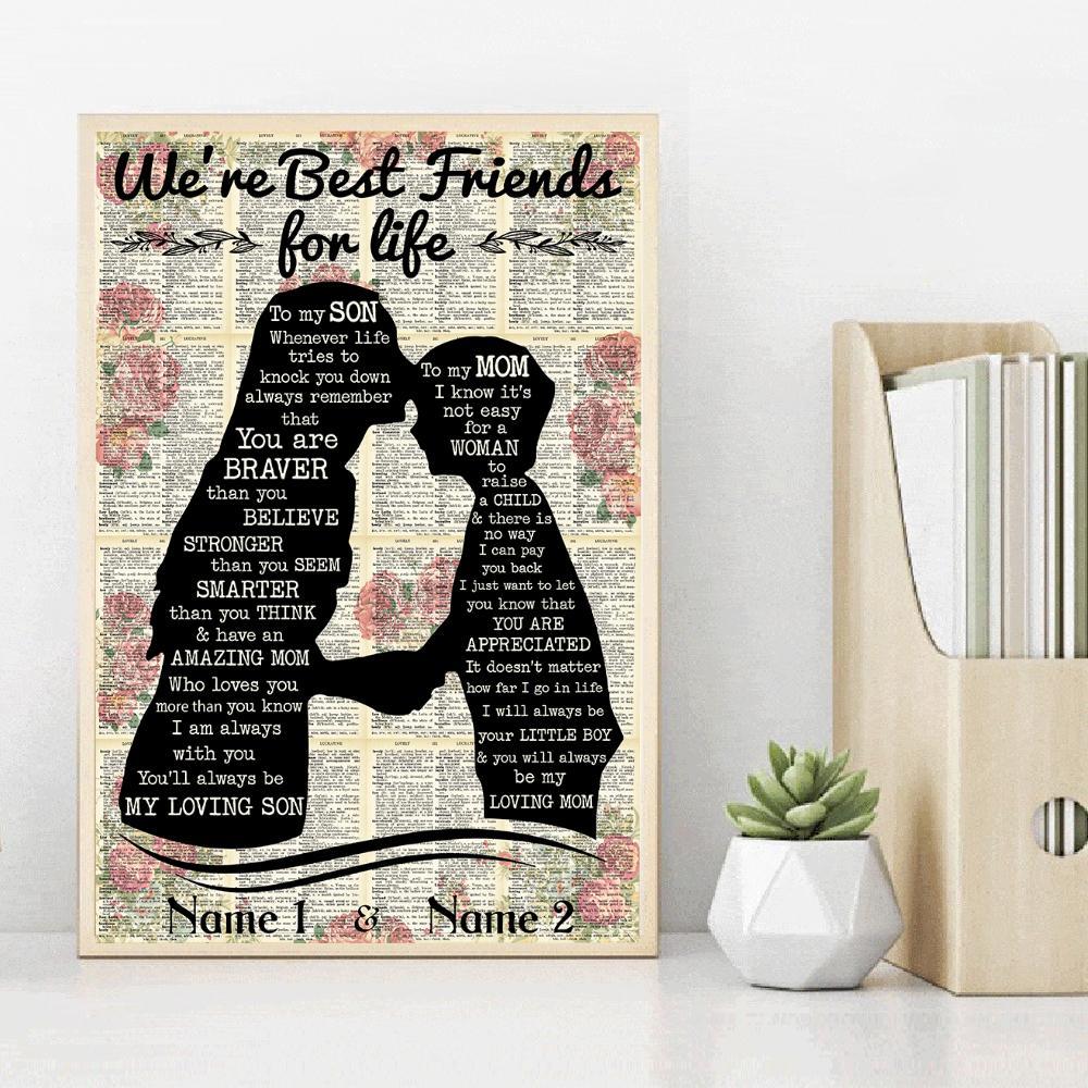 We’re Best Friend For Life, Mom and Son Vintage Poster