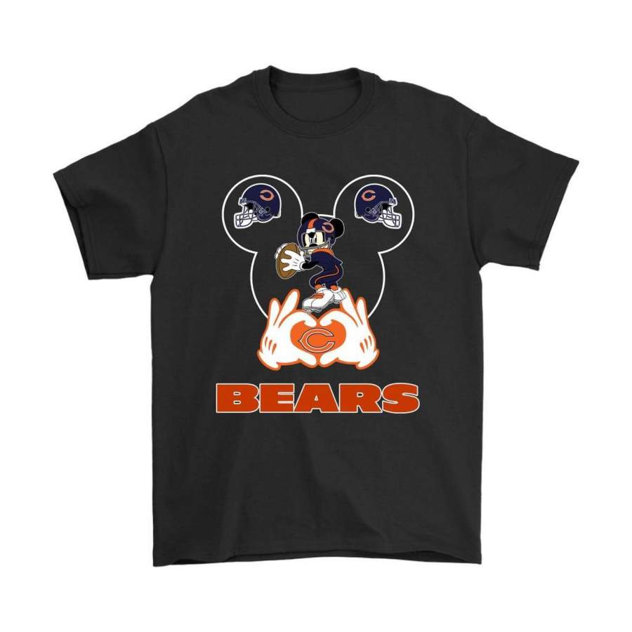 I Love The Bears Mickey Mouse Chicago Bears Shirts Hoodie All Over Printed