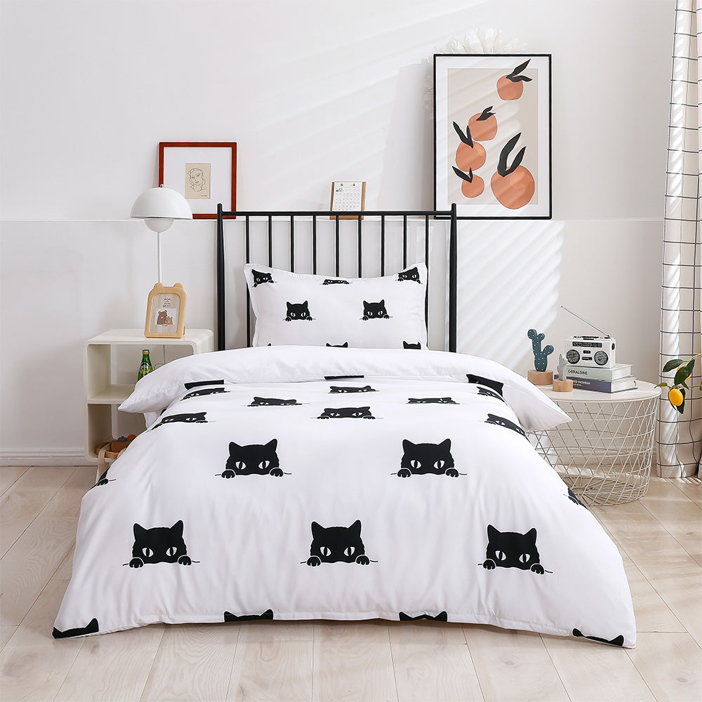 3D Cartoon Animal Cat Quilt Cover Set Bedding Set Duvet Cover Pillowcases 185