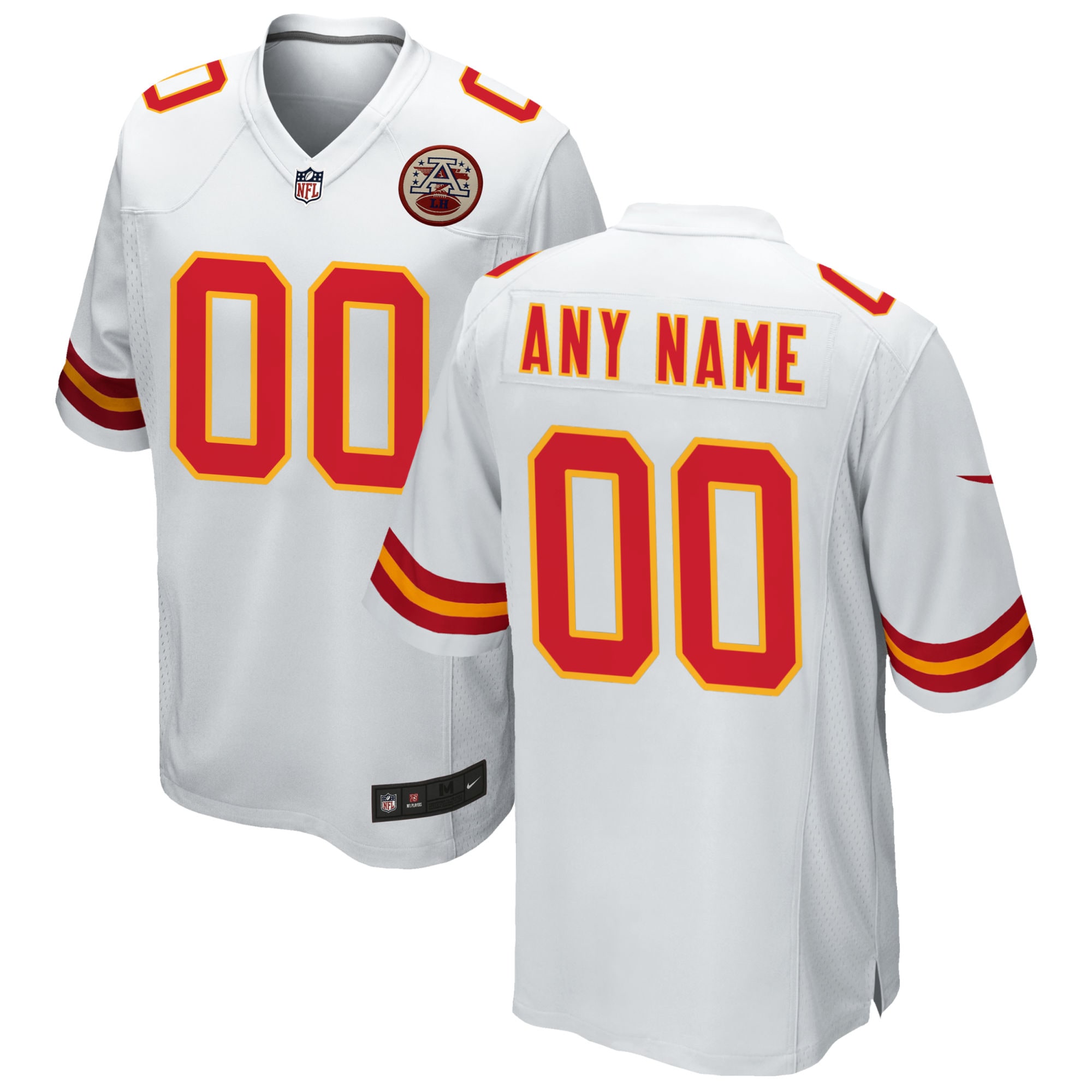 Kansas City Chiefs Custom Game Jersey – White