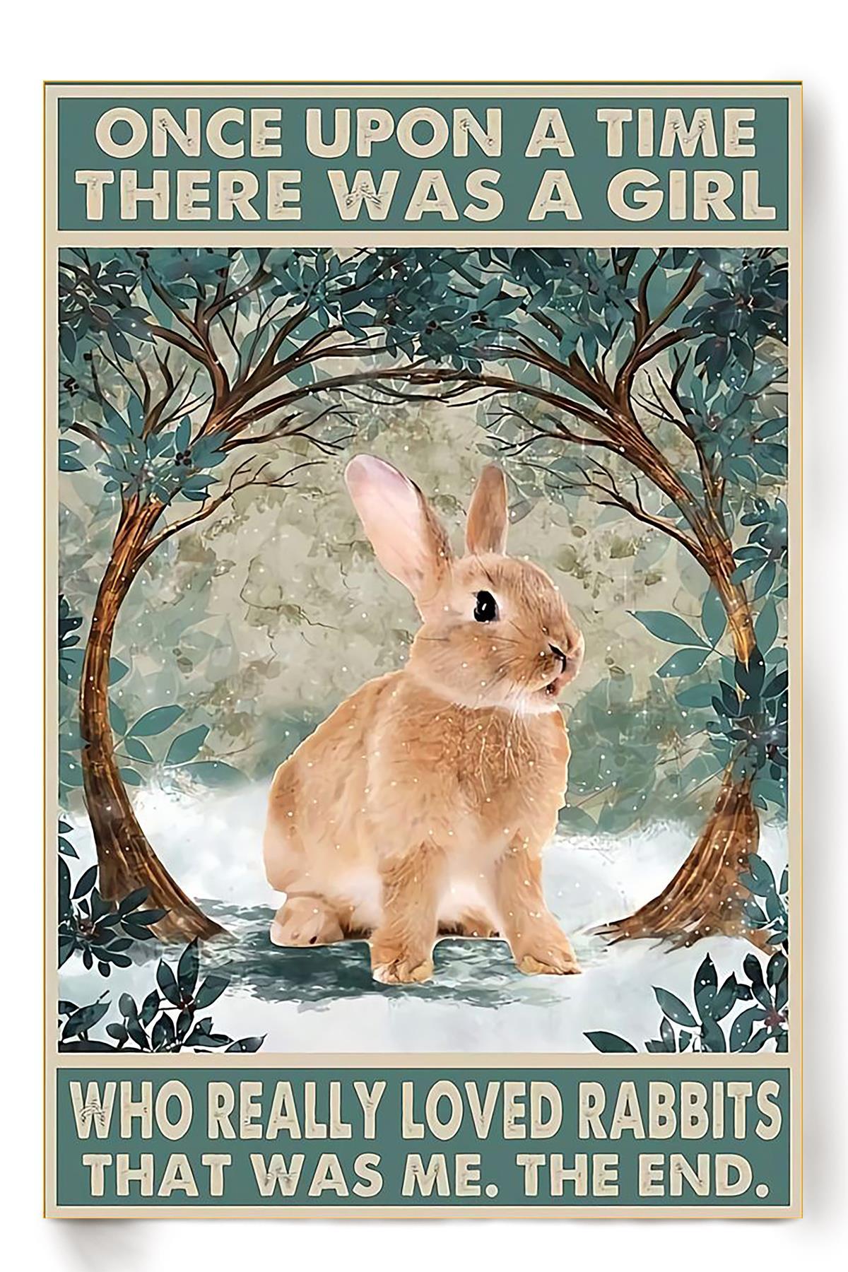 Once Upon A Time Girl Loved Rabbits Gift For Rabbit Lover Rabbit Whisperer Animal Lover Poster