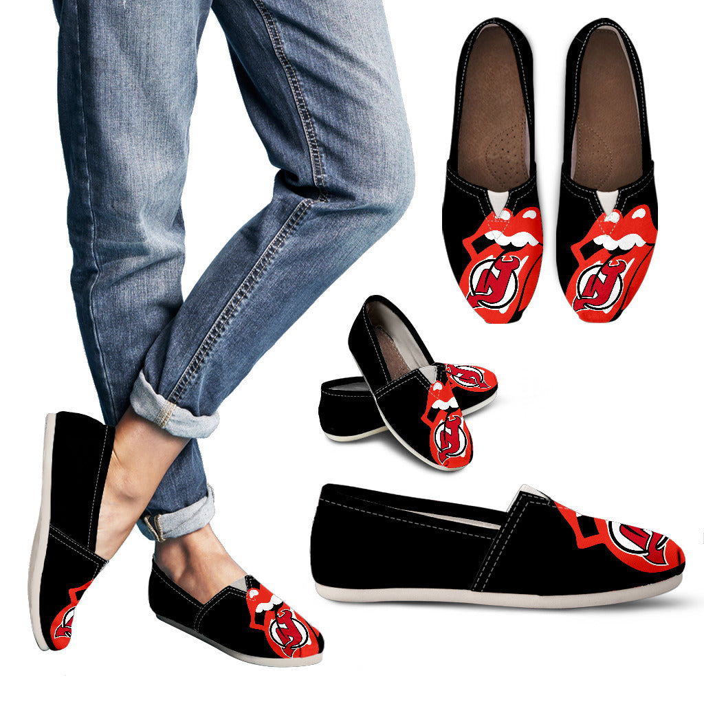 Hot Sexy Lip Valentine Romantic Logo New Jersey Devils Casual Shoes 6311