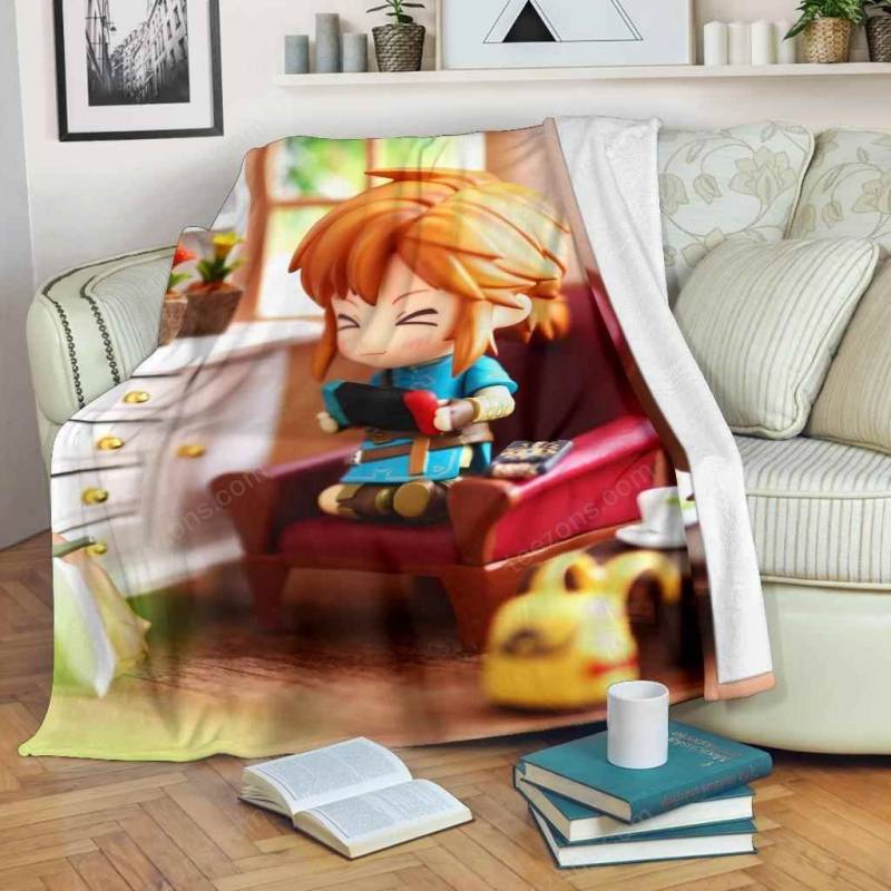 Cute Legend Of Zelda Fleece Blanket