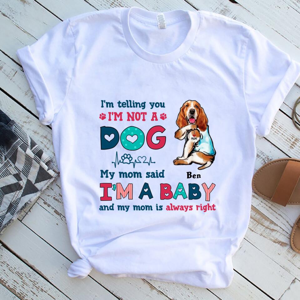 Personalized Dog Mom Baby Customized Women Shirt – Trending Personalized