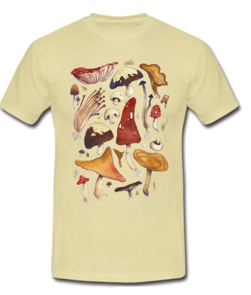 Vintage Illustration Mushroom Decor Art T Shirt