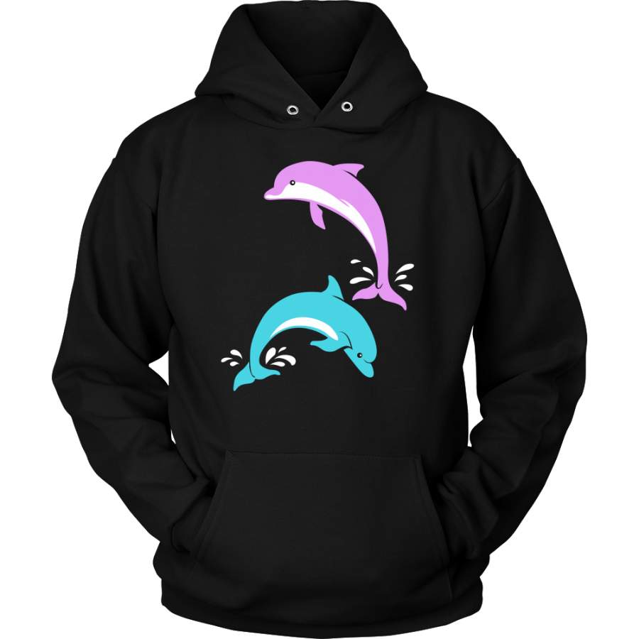 Dolphin Couple Cute Fish Fisherman Buddy Hoodie