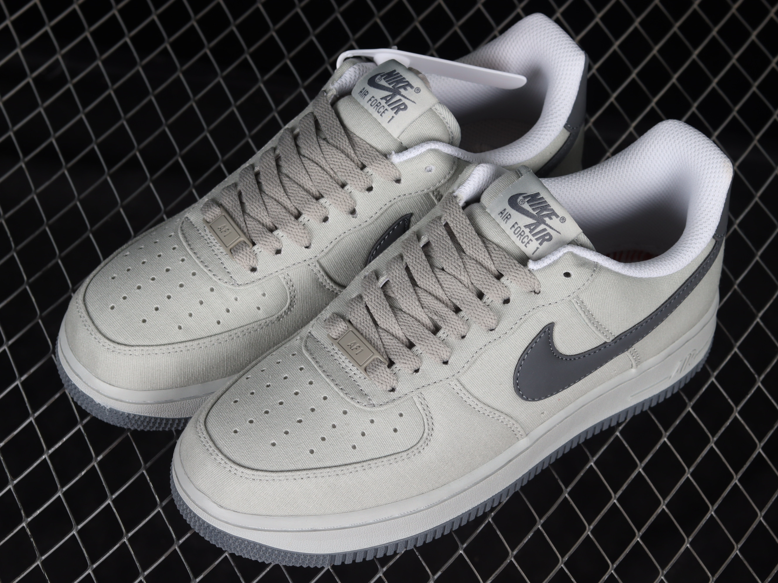 Nike Air Force 1 07 Low Dark Grey White Sail Shoes Sneakers SNK485238487