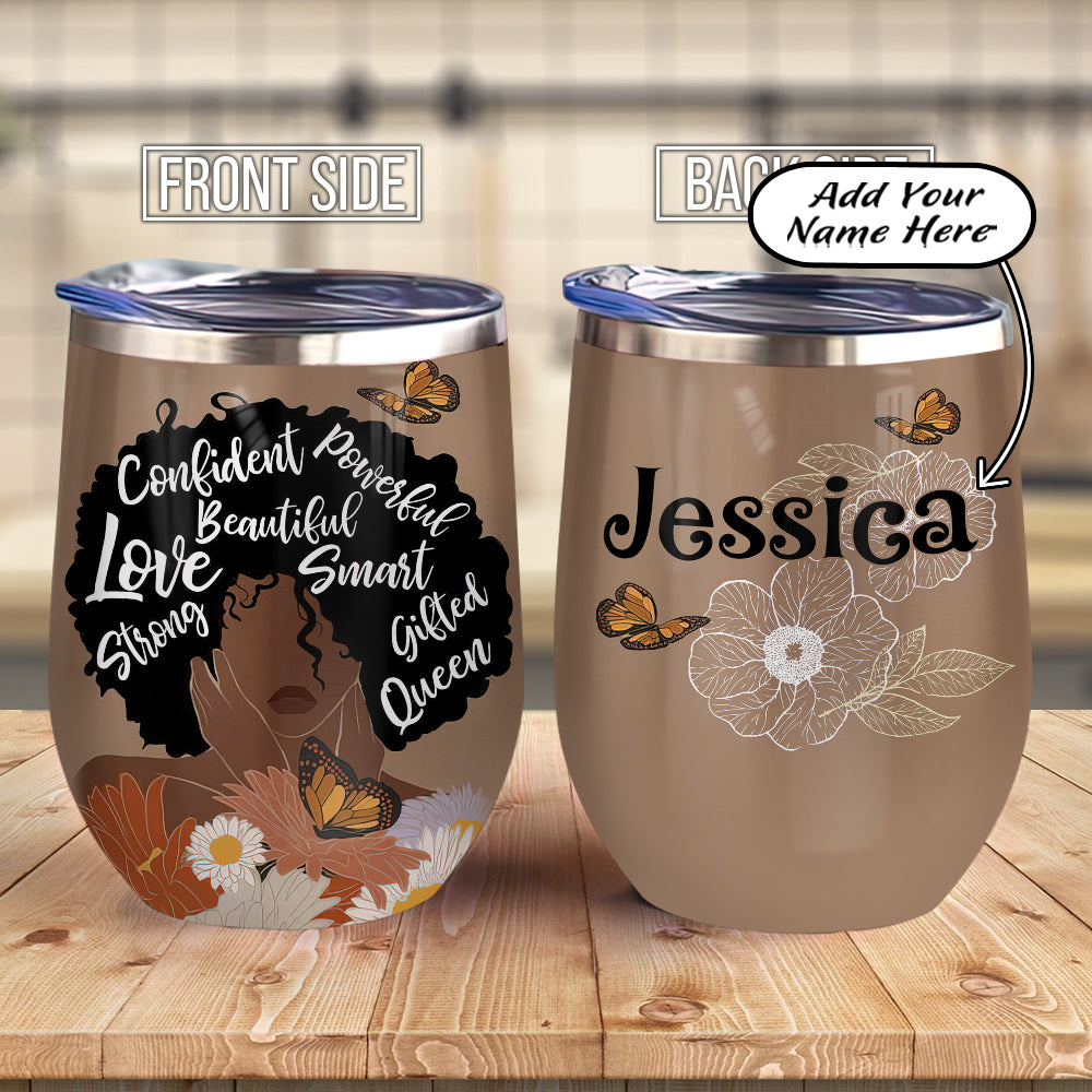 Personalized Melanin Strong Acaa0807004Z Wine Tumbler