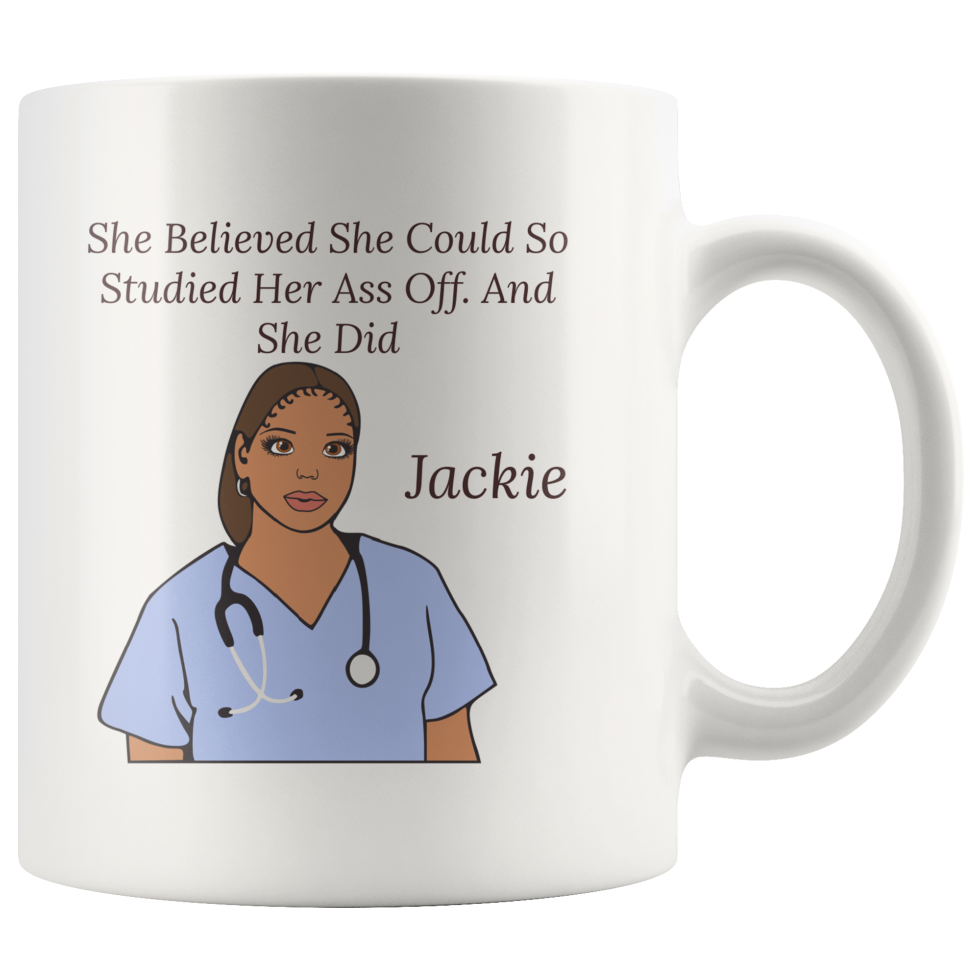 Black Nurse Coffee Mug Black Excellence Gift For Nurse Personalized Mug Nurse Graduate