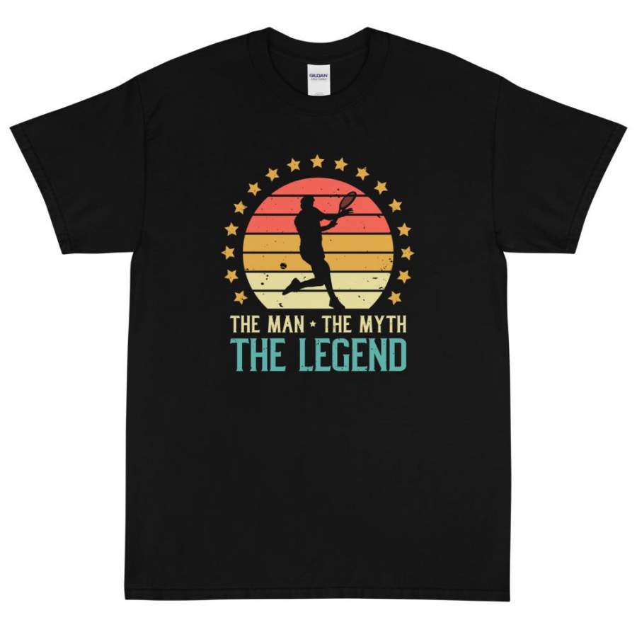 The Man The Myth The Tennis Legend T-Shirt Men's Tennis Dad Father's Day Gift Vintage Tennis Lover Player Shirt Plus Size Unisex T-Shirt Alwaysky x Father's Day 2024
