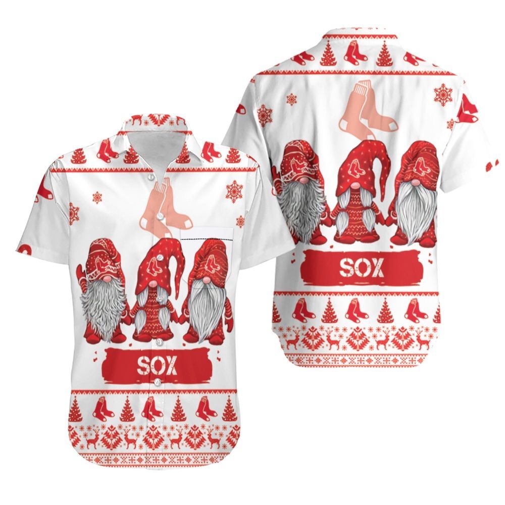 Christmas Gnomes Boston Red Soxugly Sweatshirt Hawaii Shirt Ha6278