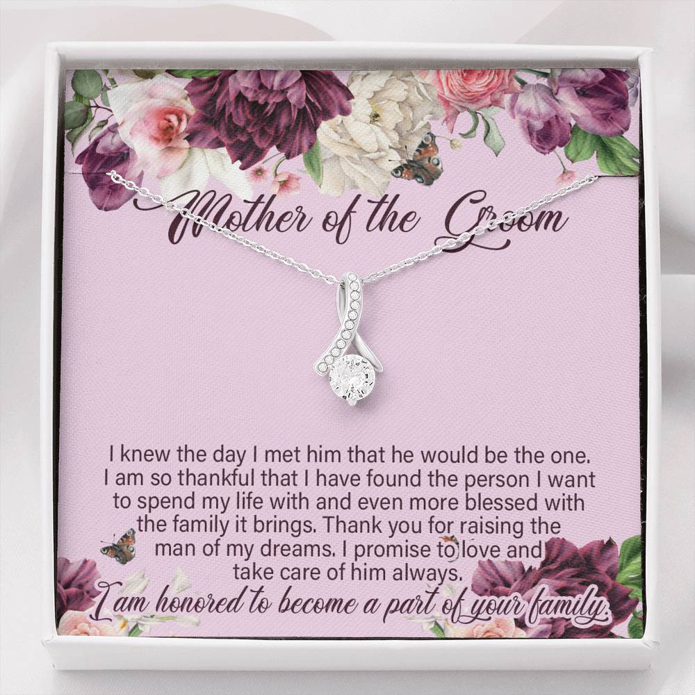 Mother Of The Groom Gift From Bride, Mother Of The Groom Alluring Beauty Necklace,Personalized Gift For Mother Of The Groom,Mom Wedding Gift