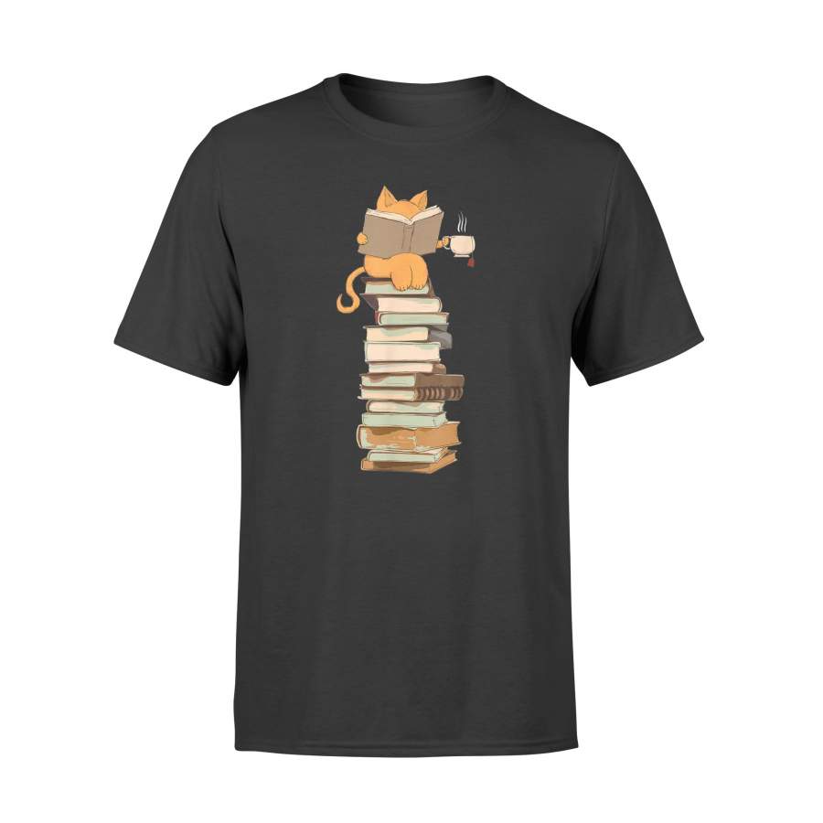 Book T-Shirt Kittens, Cats, Tea and Books T Shirt – Standard T-shirt
