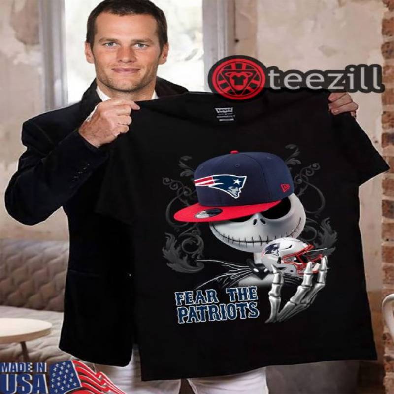 Halloween Jack Skellington Fear The New England Patriots Tshirt