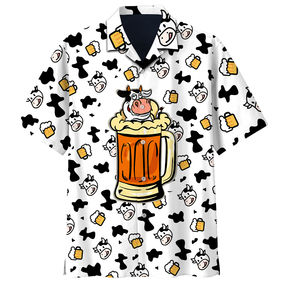 Famille Cow And Beer Hawaii Shirt Ha79430