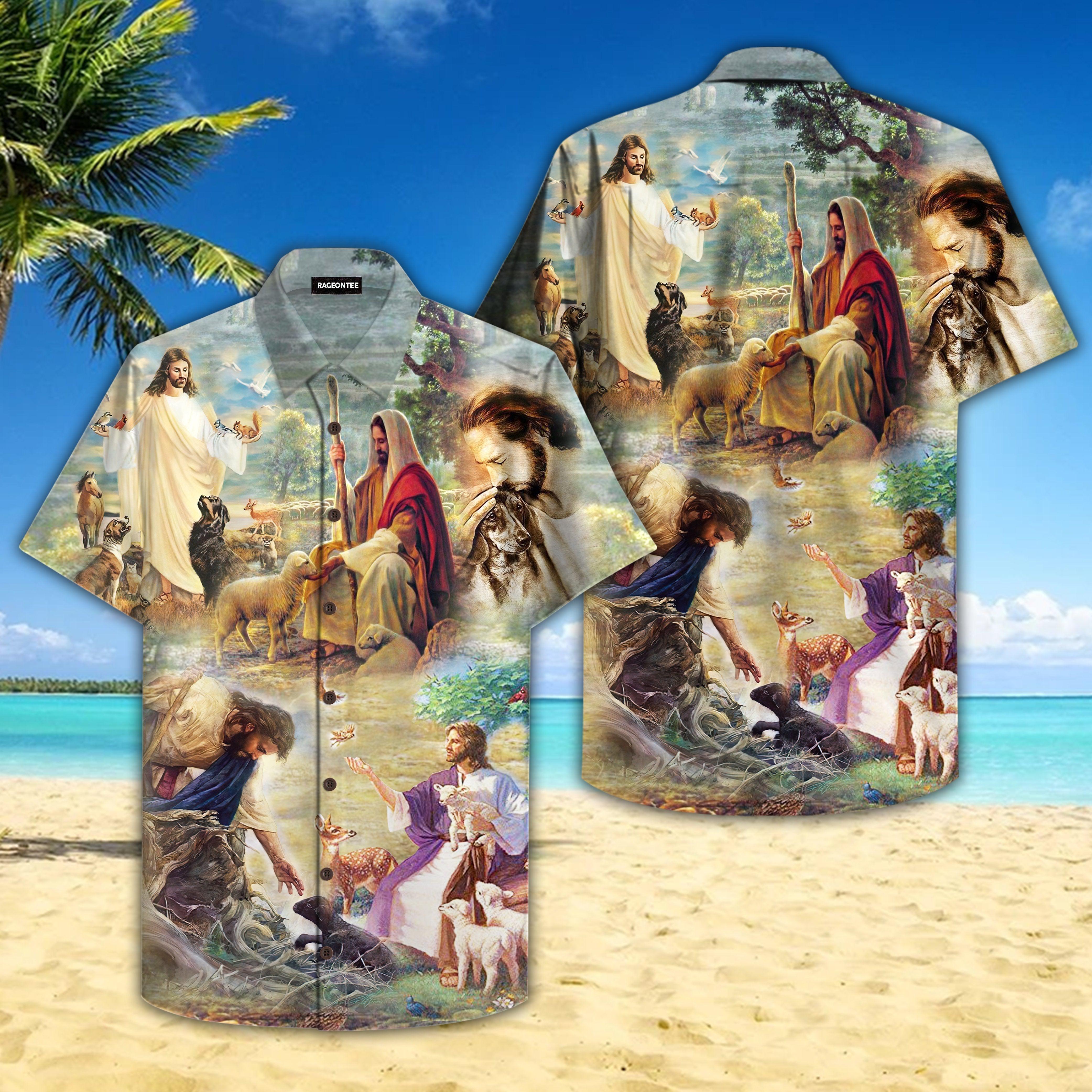 Jesus Saves Animals Hawaii Shirt For Men Women Ha3603