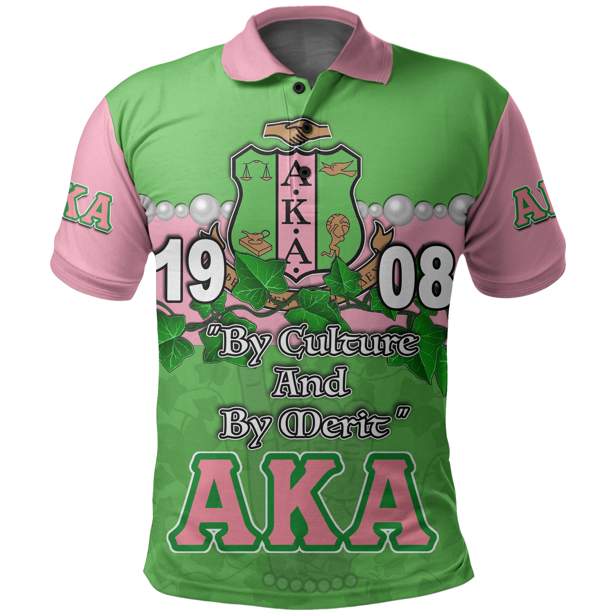 Alpha Kappa Alpha Polo Shirt Ivy Leaf Lt6