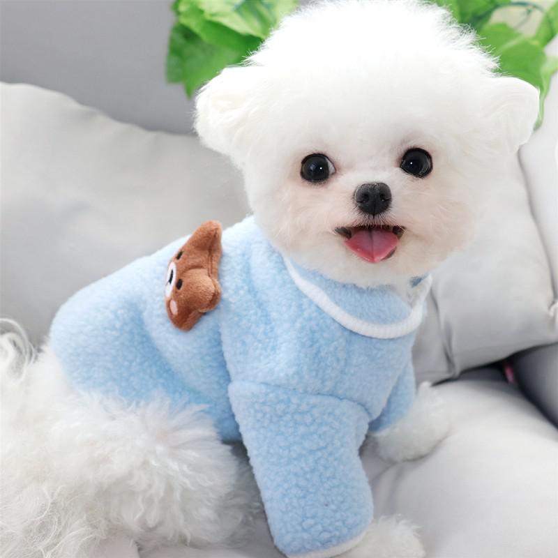 Autumn Pet Dogs Clothes Cute Bear Dogs Pullover Sweater Fleece Warm Chihuahua Puppy For Small Medium Dogs Clothing Yorkshire alx