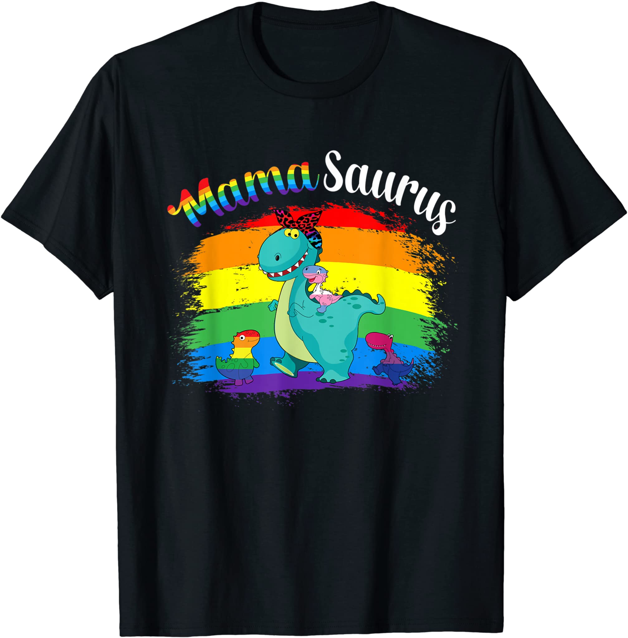 Mamasaurus T Rex Lgbt Pride Cute Dinosaurs Lover Mother Day T-Shirt