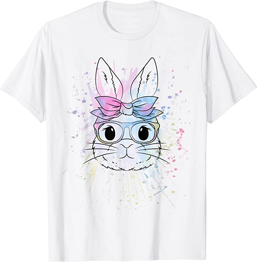 Cute Tie Dye Girl Bunny For Easter T-Shirt