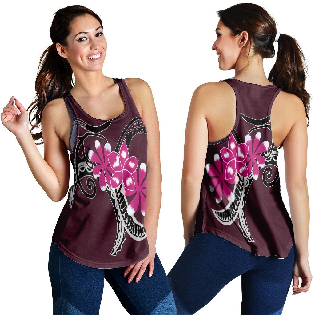 Hawaii Plumeria Polynesian Pink Racerback Tank Ah Ha85116