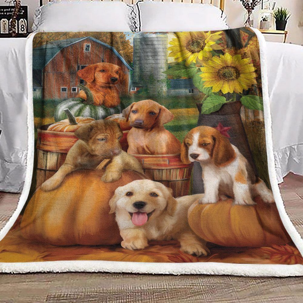 Puppy Dd2709140F Sherpa Fleece Blanket