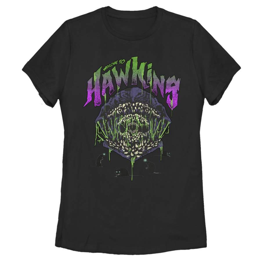 Stranger Things Women’s Welcome to Hawkins Monster  T Shirt