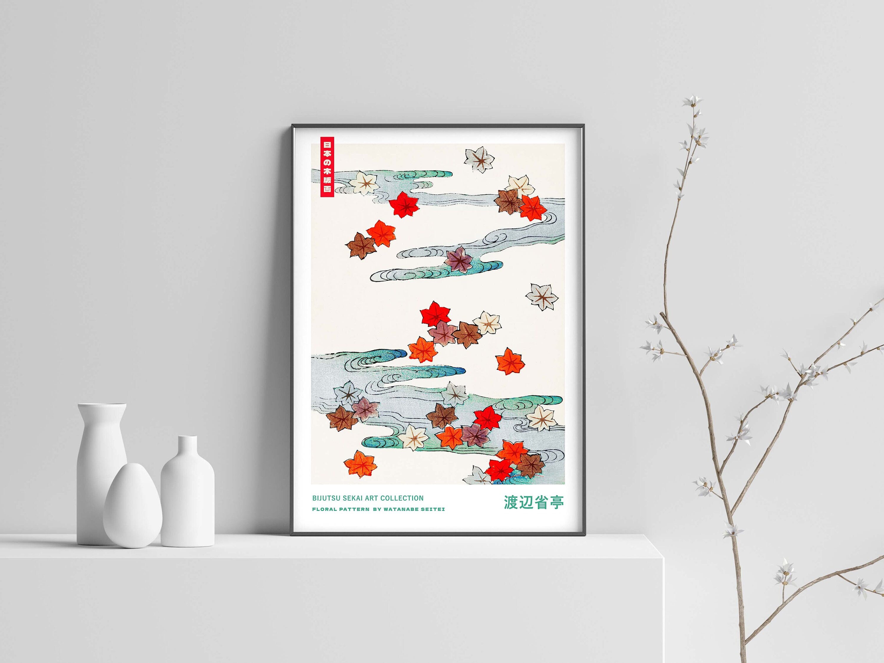Watanabe Seitei Floral Art, Japanese Art Print, Vintage Print, Trendy Japanese Print, Seitei Print, Wall Art Poster Print – Sizes A2 A3 A4