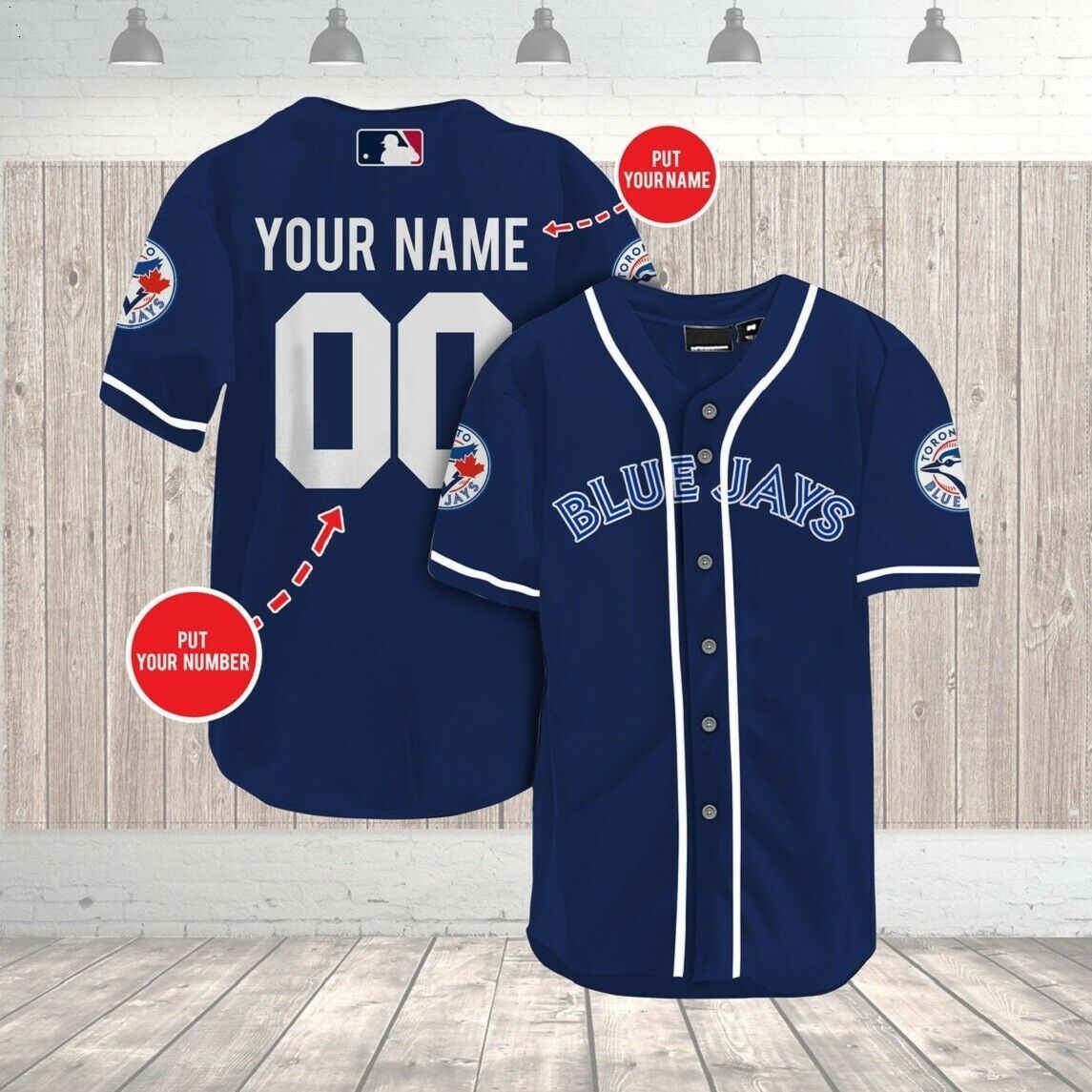 Custom Name Toronto Blue Jays All Over Print Baseball Jersey For Fans