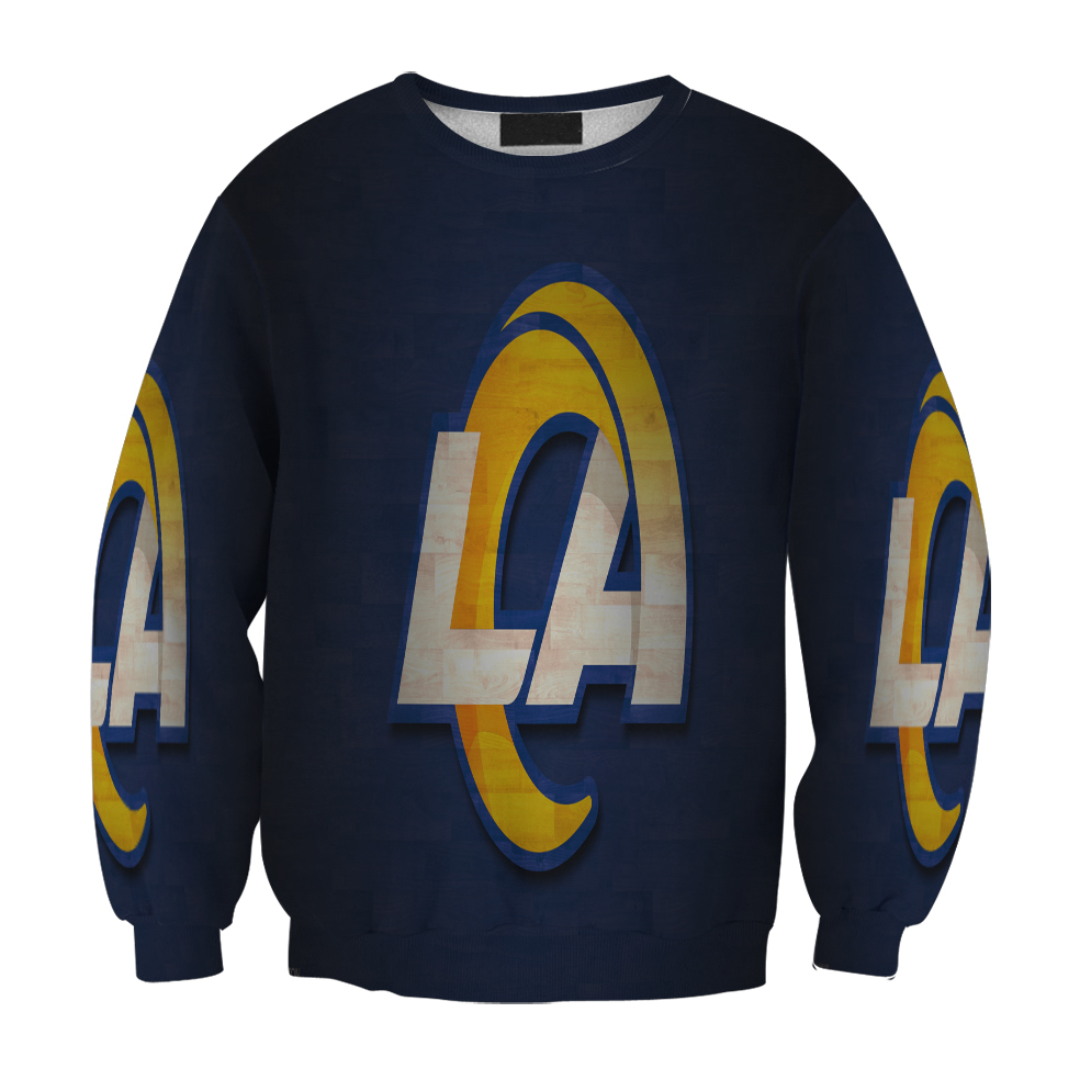 Los Angeles Rams Yellow White La Wood Gift For Fan 3D Full Printing Sweatshirt.