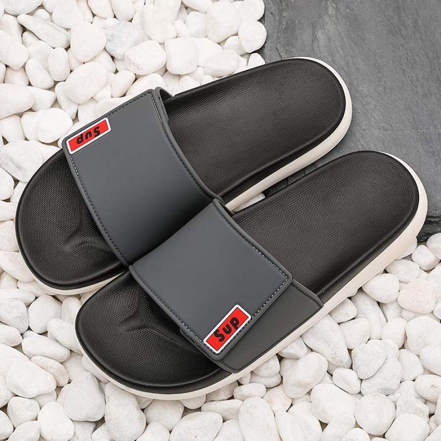 ASIFN Men Slippers Summer Beach Male Slides Home Women Man Outdoor PVC ...