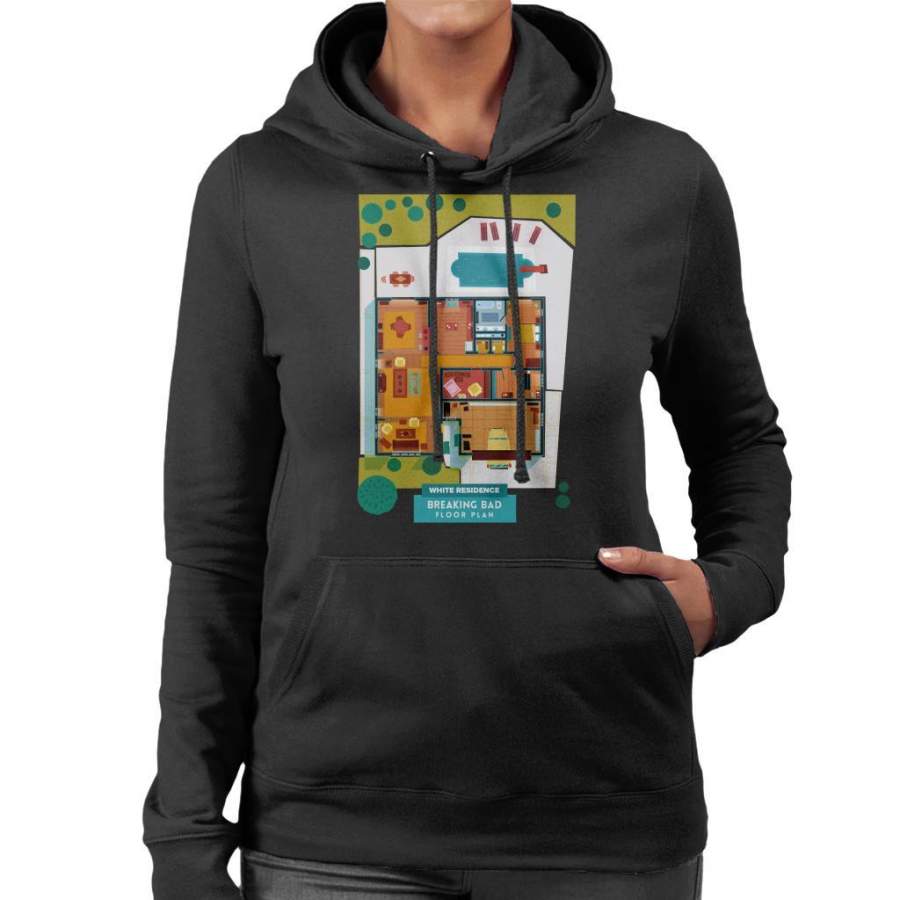 Breaking Bad White Residence Floor Plan Women’s Hooded Sweatshirt